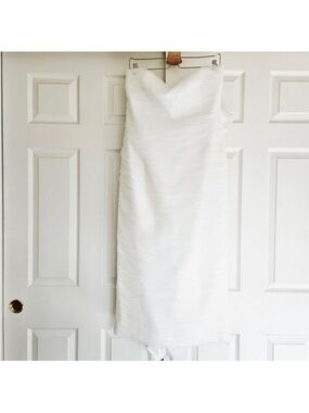 Rebecca Vallance Ivory Strapless Column Wedding Dress